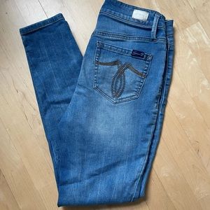 Seven7 high rise button fly jean